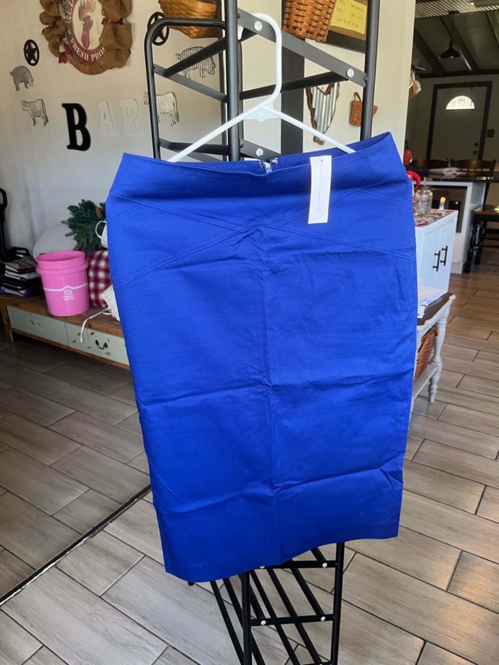New York & Company Bold Royal Blue Pencil Skirt